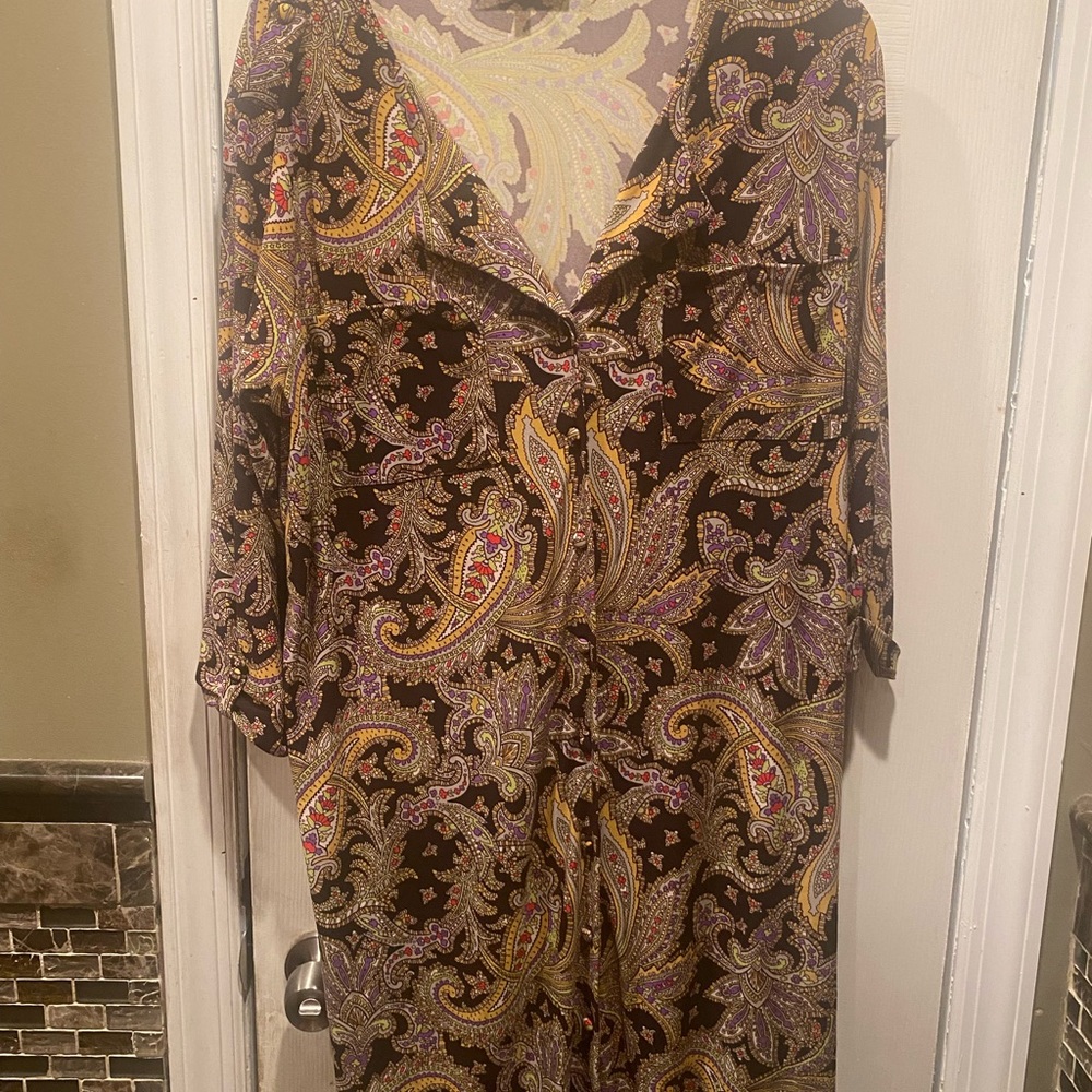 Jones New York Paisley Dress - Size OX